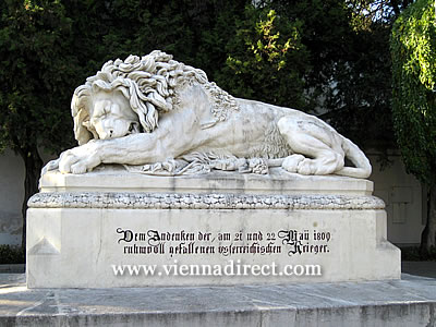 Aspern Lion memorial on the outskirts of Vienna